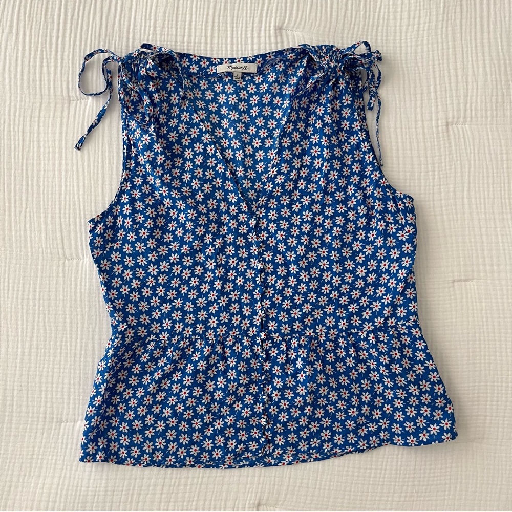Madewell Belle Tank Top in Mini Daisy, size 2